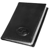 Robe di Firenze Black Calf Leather Book Card Holder
