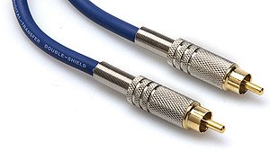 HOSA DOUBLE-SHIELD COAX, GOLD-PLATED RCAs, 2m (6.6 ft.) S/PDIF 75-W COAX