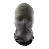 Zan Headgear Motley Tube T115 Motley Tube, 100% Polyester, Gray w/Black Flames Design