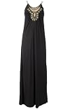 Vila - Black Embellished Jersey Womens Maxi Dress