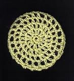 Lemon Yellow Classic Crocheted Hair Bun Cover- LARGE