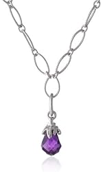 Sterling Silver Briolette Necklace, 18"