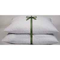 White Goose Down Full Fill Queen Size Pillow Set