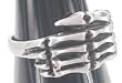 Skeleton Hand Bone Fingers Bones Pewter Ring