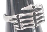 Skeleton Hand Bone Fingers Bones Pewter Ring
