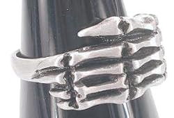 Skeleton Hand Bone Fingers Bones Pewter Ring
