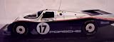 Diecast Model Porsche 962C (1987 Le Mans Winner) in Blue and White (1:43 scale)