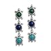 Turtle Jewelry Trio Natural Stone Earrings