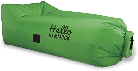 Hello Hammock - Inflatable Sofa Couch - Air Lounger Camping Air Chair - Pool Float - Easy to use with no pump required - Green