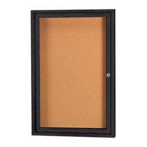 1 Door Framed Enclosed Bulletin Board