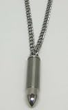 Stainless Bullet Pill Case Stash Pendant Necklace