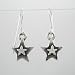 Cute Little Star Dangle Earrings in Sterling Silver, #9236