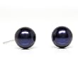 HinsonGayle AAA 7.5-8.0mm Black Cultured Pearl Stud Earrings (14K White Gold)