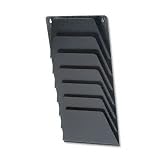 Buddy Products 4810-4 Mirage recycled steel wall rack file, 7 open-ended pockets, black
