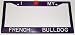 Purple Glitter I Love My French Bulldog Frame