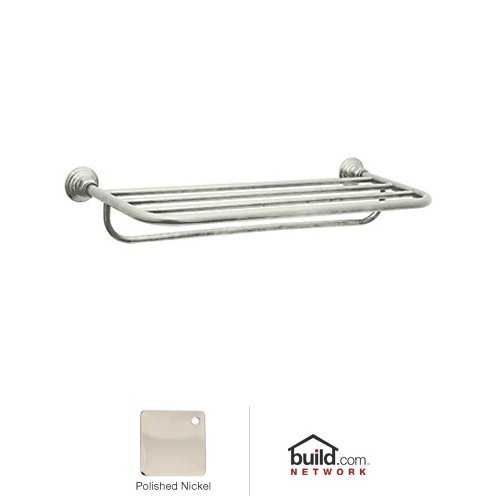Image of Rohl ROT10PN 23-1/2-Inch W by 11-Inch D Country Bath Hotel Style Towel Rack in Polished Nickel