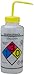 SP Bel-Art GHS Labeled Safety-Vented Isopropanol Wash Bottles; 1000ml (32oz), Polyethylene w/Yellow Polypropylene Cap (Pack of 2) (F12432-0008)