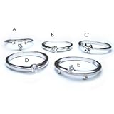 Zircon Diamond Rings (with White Gold)