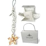Flower WMP-NSF Light Peach Mobile Phone Case MP3 Player Charm with Original Swarovski Crystals