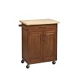 Linon Kitchen Cart in Walnut Finish