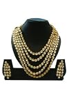 White Kundan Studded Necklace Set