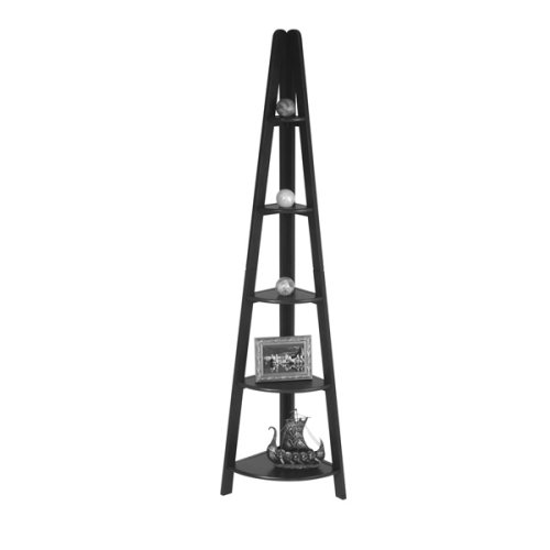 Madison Corner Ladder Bookshelf - Antique Black