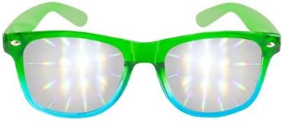 Eye Love Shadez Diffraction Glasses - High Quality Effect - Rave Accessories - Green Blue Clear by Eye Love Shadez