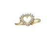 Stunning 10k. Gold Genuine Diamond Heart Ring