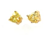 Gorgeous 24K Yellow Gold Layered (GL) Cubic Zirconia Heart
Stud/Post Birthstone Earrings ~ You Choose Color ~ Lifetime
Guarantee, November Yellow Topaz