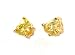 Gorgeous 24K Yellow Gold Layered (GL) Cubic Zirconia Heart Stud/Post Birthstone Earrings ~ You Choose Color ~ Lifetime Guarantee, November Yellow Topaz