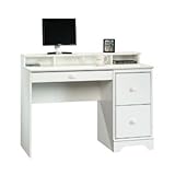 White Computer Desk w/ Storage Hutch