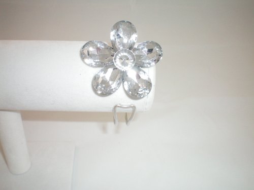 Bracelet Hinged with crystal flower CLEAR