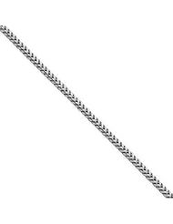 3.0 mm Solid 14K White Gold High Polish Classic Franco Link Chain Necklace - 20" inches