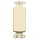 Leviton 40850-BA QuickPort Decora Wall Plate Insert, Blank, Almond