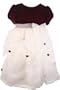 Rare Editions Infant Toddler Girls Burgundy Velvet and White Boutique Holiday Christmas Party Dress