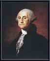 Art Poster Metal Framed Print - George Washington - Artist: Gilbert Stuart- Poster Size: 20 X 16