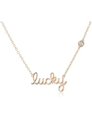 Shy by Sydney Evan Lucky Necklace with Diamond Bezel, 15.25"+Extender 1"
