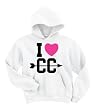 I Heart (Love) Cross Country Hooded Sweatshirt Unisex