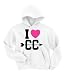 I Heart (Love) Cross Country Hooded Sweatshirt Unisex