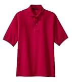 Upscale Men's Extended Big Size Silk Touch Sport Shirt - Red