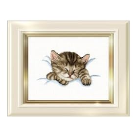 �N���X�X�e�b�`���G�����}�āuEMS116 Sleeping Kitten�v