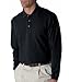 UltraClub Men's Solid Long Sleeve Pique Polo Shirt