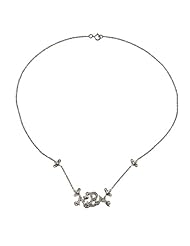 .925 Sterling Silver Diamond Pave Initial Charm Chain Necklace Fashion Jewelry