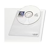 C-line Self-Adhesive CD Holder,1 CD/DVD Capacity - Polypropylene - 10 / Pack - Clear