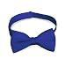 TopTieâ"¢ Mens Formal Solid Royal Blue Satin 2 1/2" Banded Bow Tie image 2