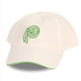 Washington Redskins Women's White Baseball Hat (Lime Green Tip)