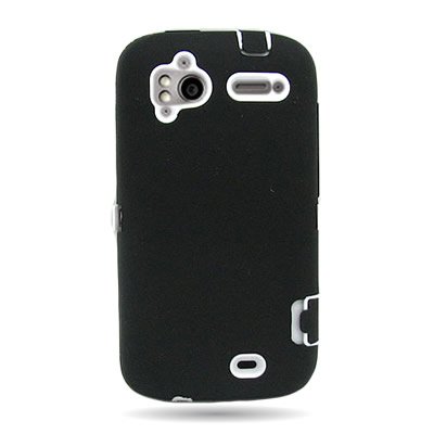 WIRELESS CENTRAL Brand Hybrid Hard BLACK Snap 