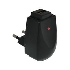 Reiselader Mini mit USB Buchse schwarz 100-240 Volt / 1000 mA f�r Handy, MP3 Player, MP4 Player, Navigationssysteme, iPhone 2G 3G, iPod uvw.. 1 Ampere USB Stecker Adapter Netzteil Reiseladeger�t
