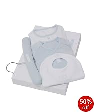 Double book opening gift set - White/Blue
