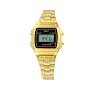 Q&Q #LLA4-301Y Women's Metal Gold Band Countdown Timer Alarm LCD Digital Watch